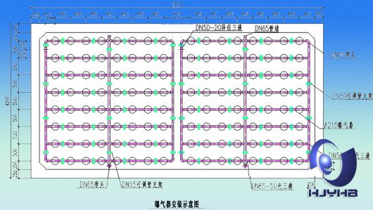 曝氣頭安裝示意圖